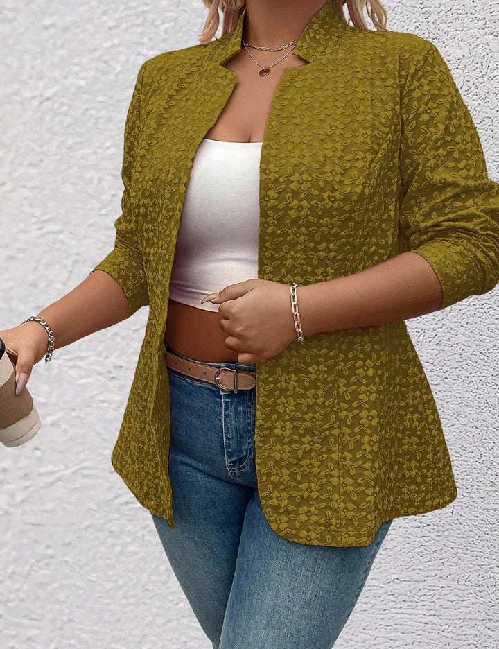 Shein Curve+ zakó, khaki