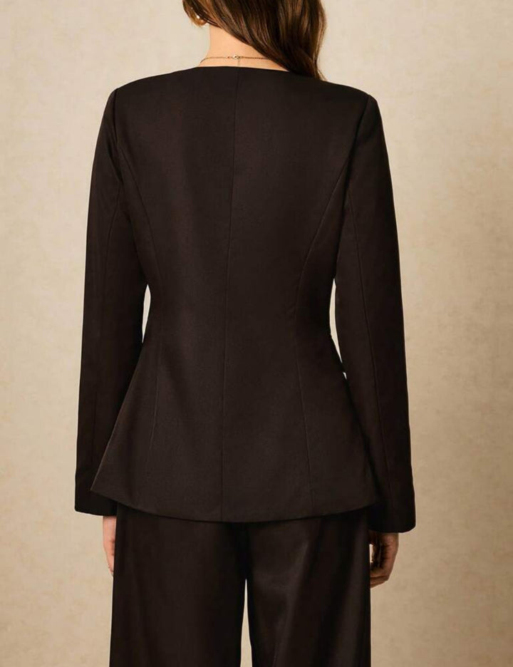 Shein blézer, barna