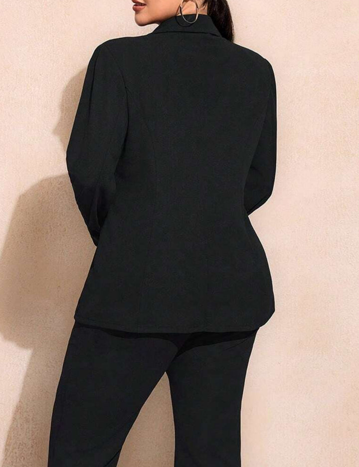 Shein Curve+ fekete zakó