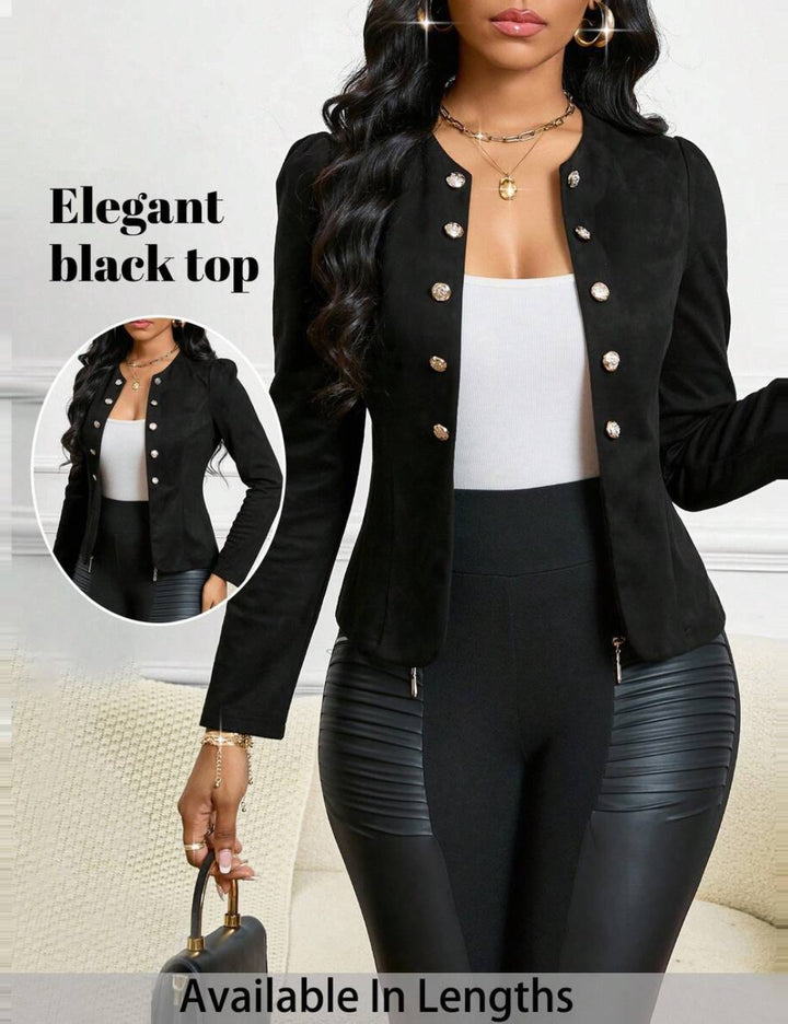 Shein Curve+ zakó, fekete