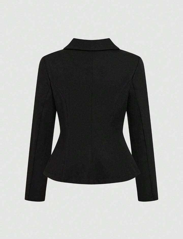Shein Curve+ zakó, fekete
