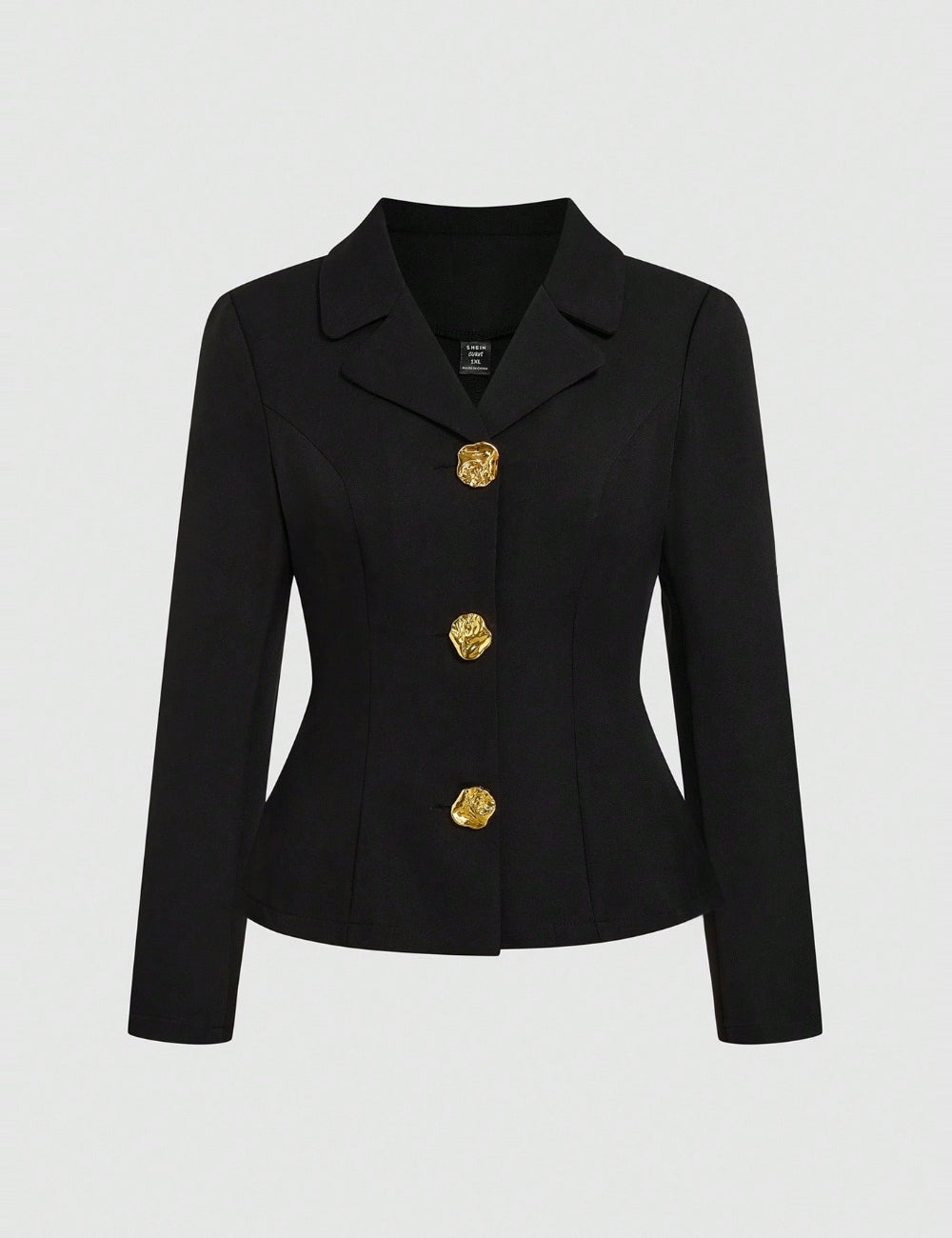 Shein Curve+ zakó, fekete