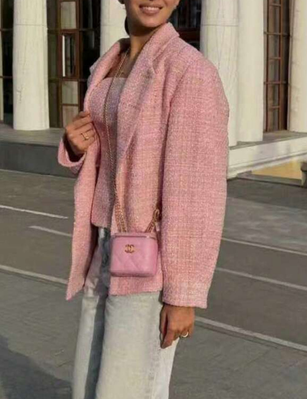 Shein blézer, rózsaszín