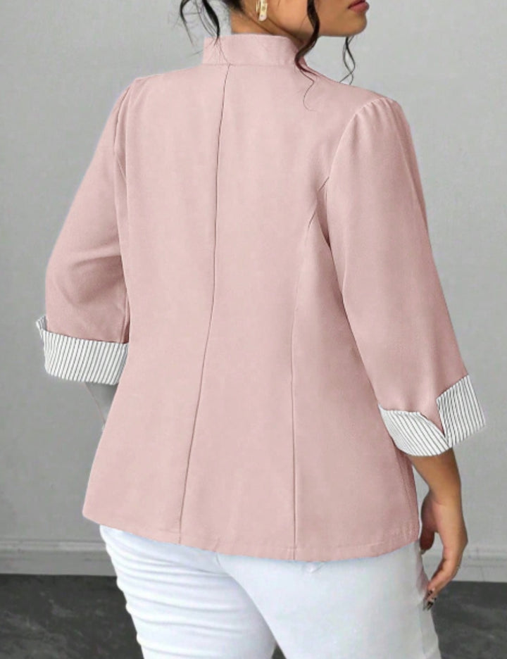 Shein Curve+ blazer, red