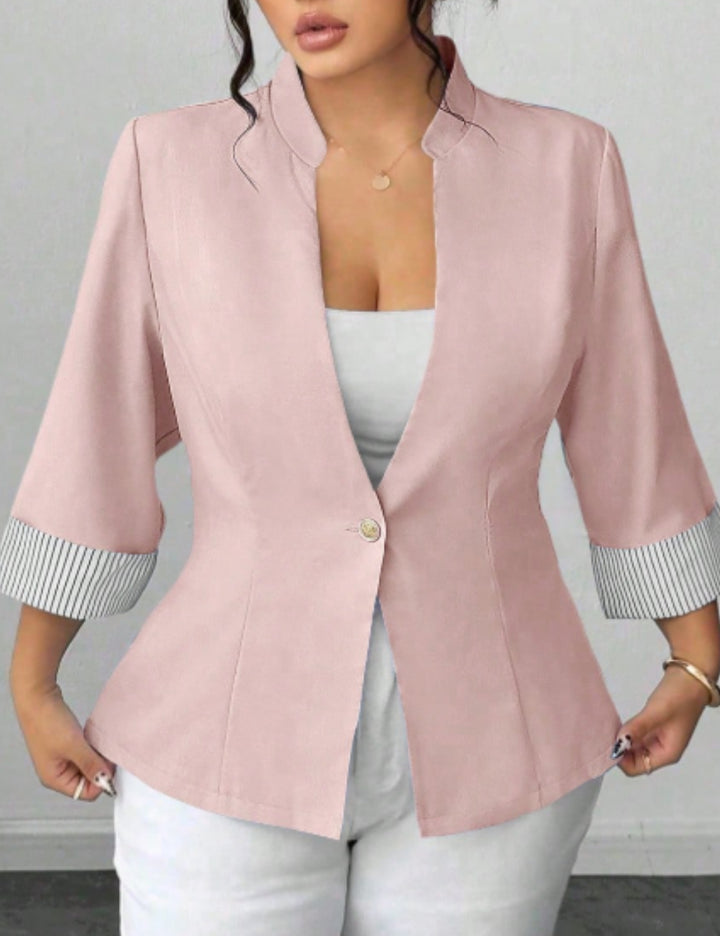 Shein Curve+ blazer, red