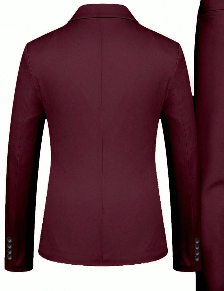 Shein MANFINITY burgundi blézer