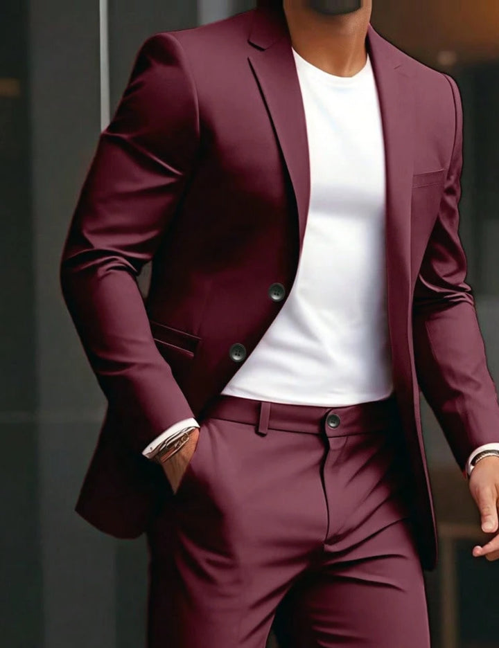 Shein MANFINITY burgundi blézer