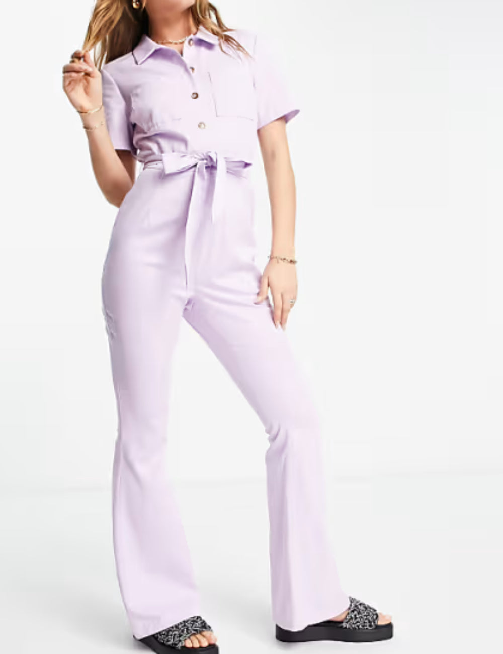 ASOS kantáros nadrág, lila