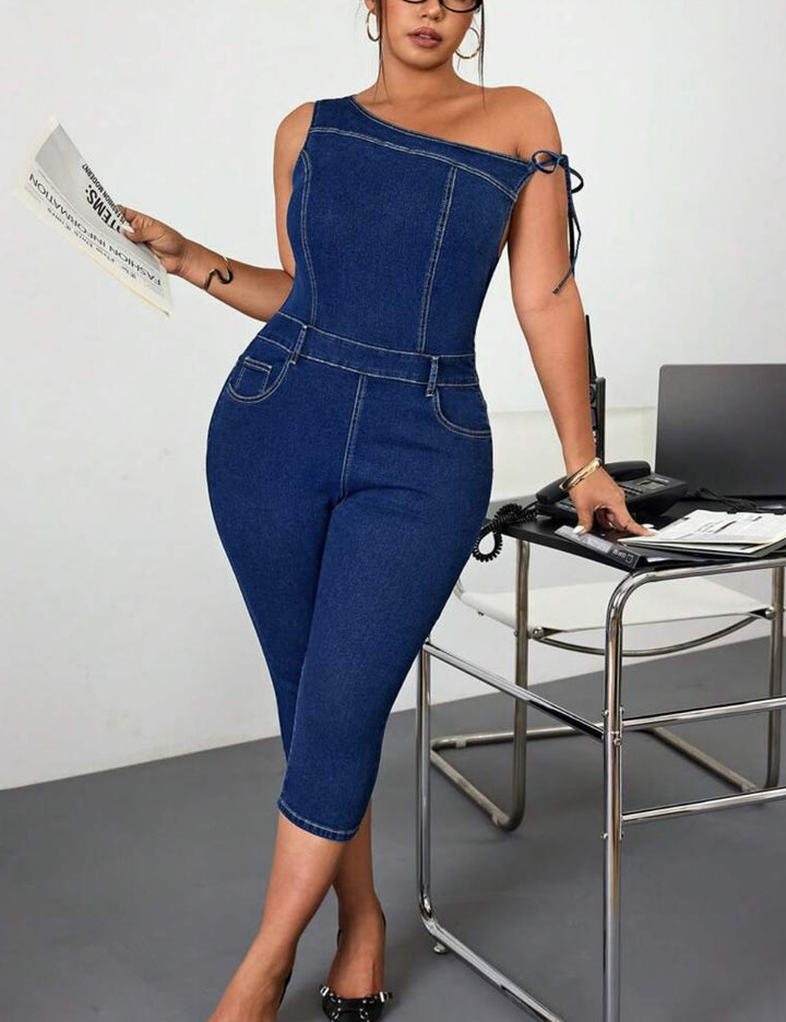 Shein Curve+ farmer overál, kék