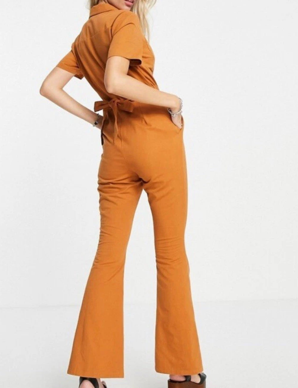 ASOS hosszú, téglavörös jumpsuit