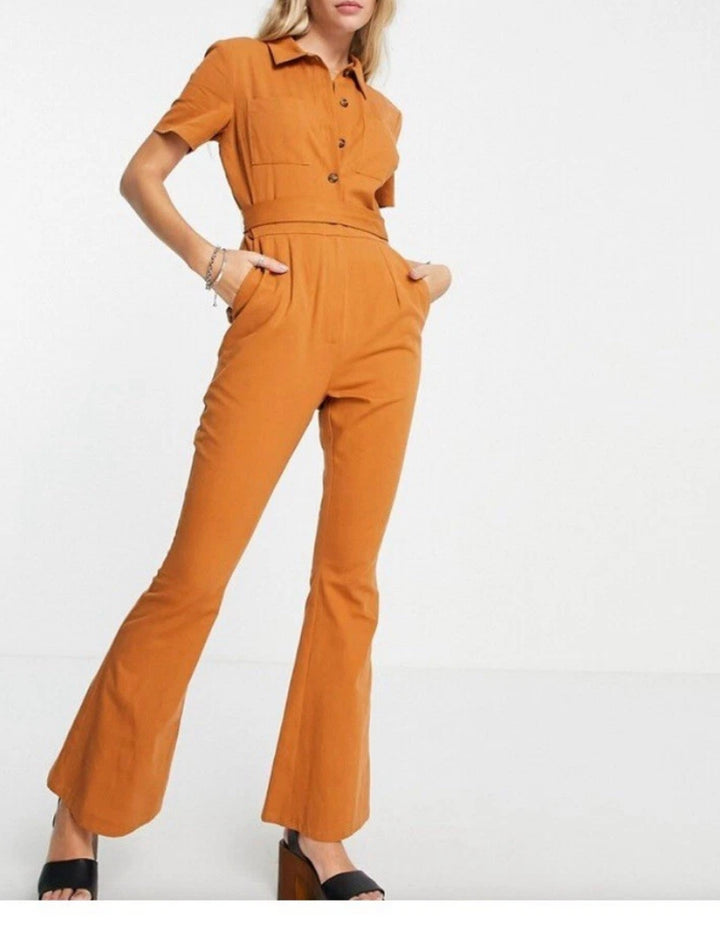 ASOS hosszú, téglavörös jumpsuit