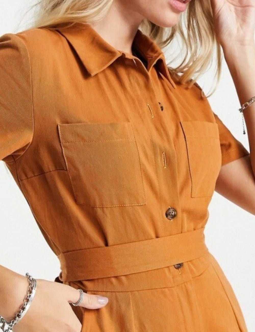 ASOS hosszú, téglavörös jumpsuit