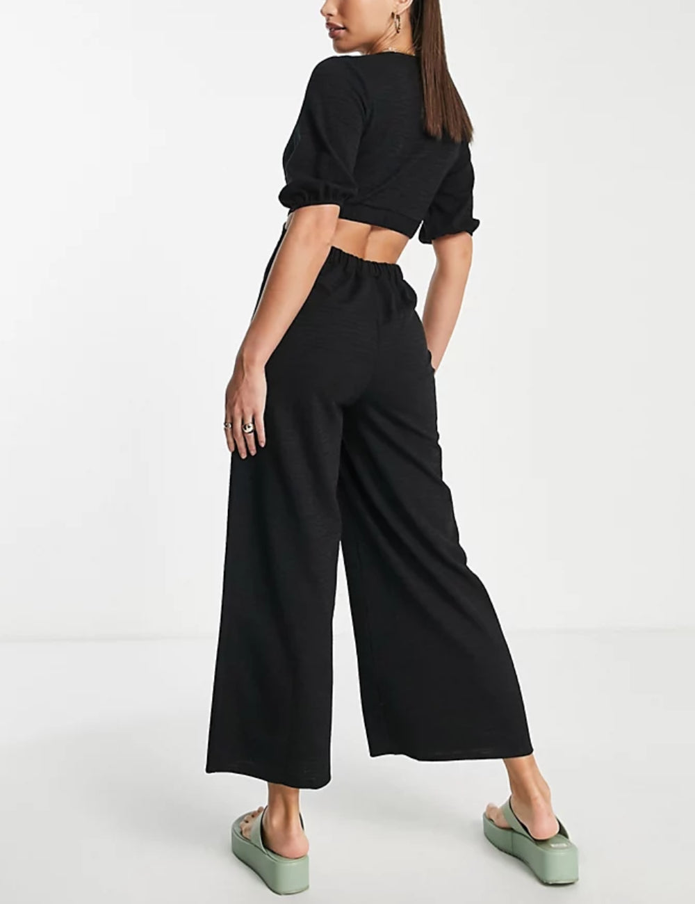 ASOS hosszú kezeslábas, fekete