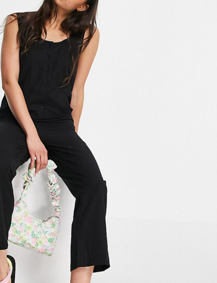 ASOS hosszú nadrágos overál, fekete