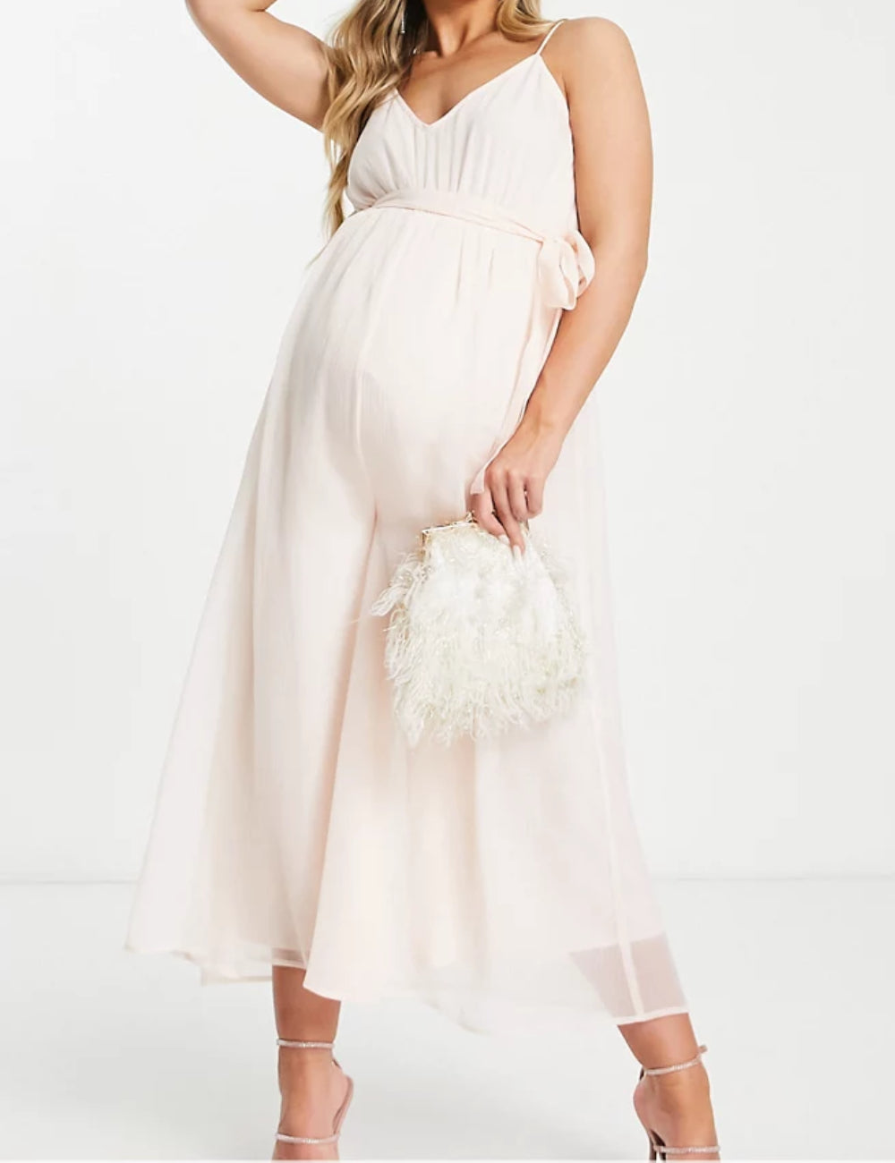 ASOS rózsaszín hosszú kezeslábas