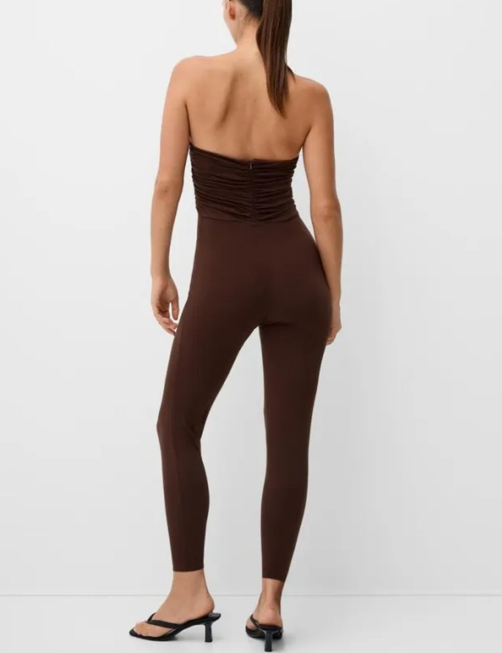 Bershka hosszú barnásvörös overál