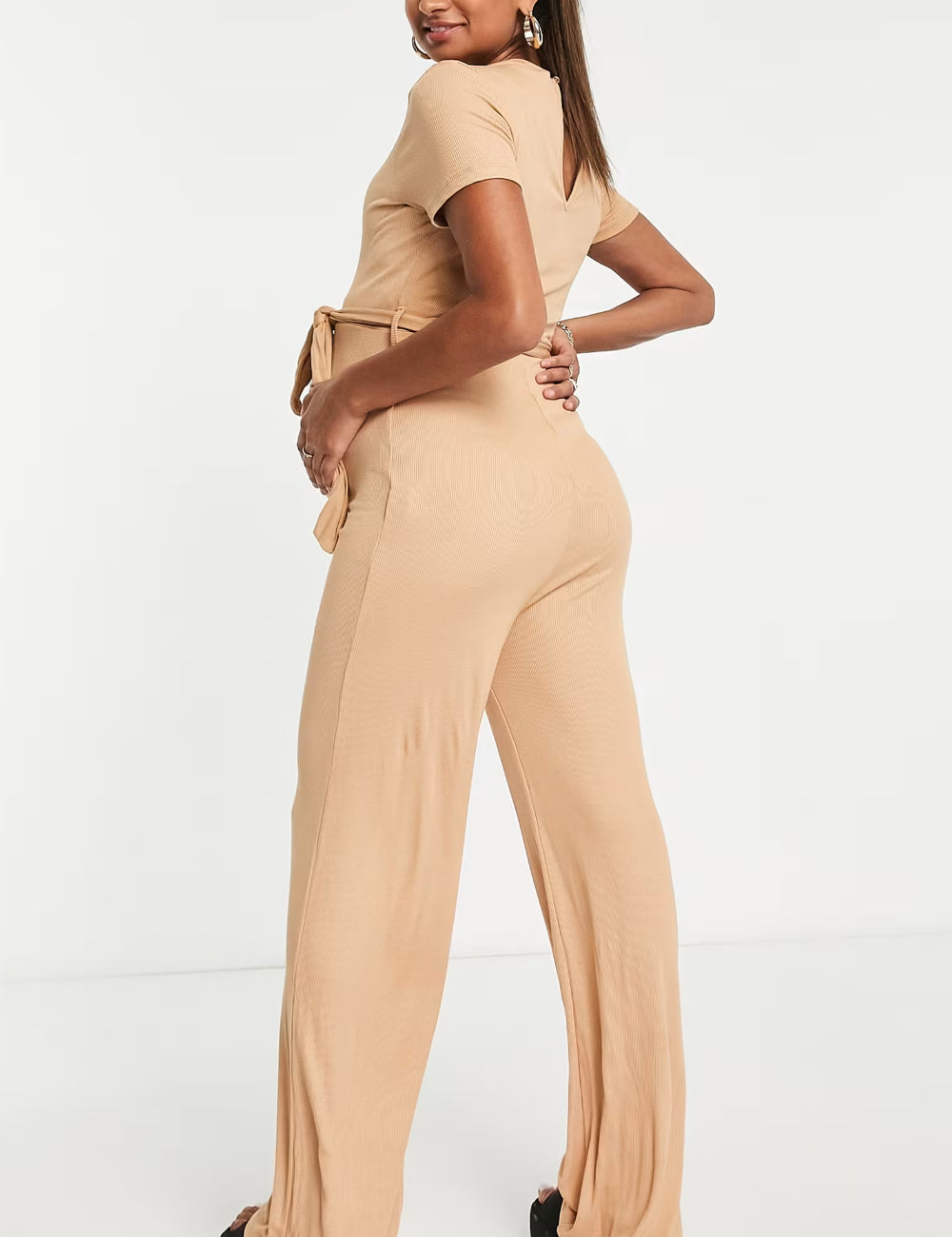 Salopetă lungă Missguided, bej
