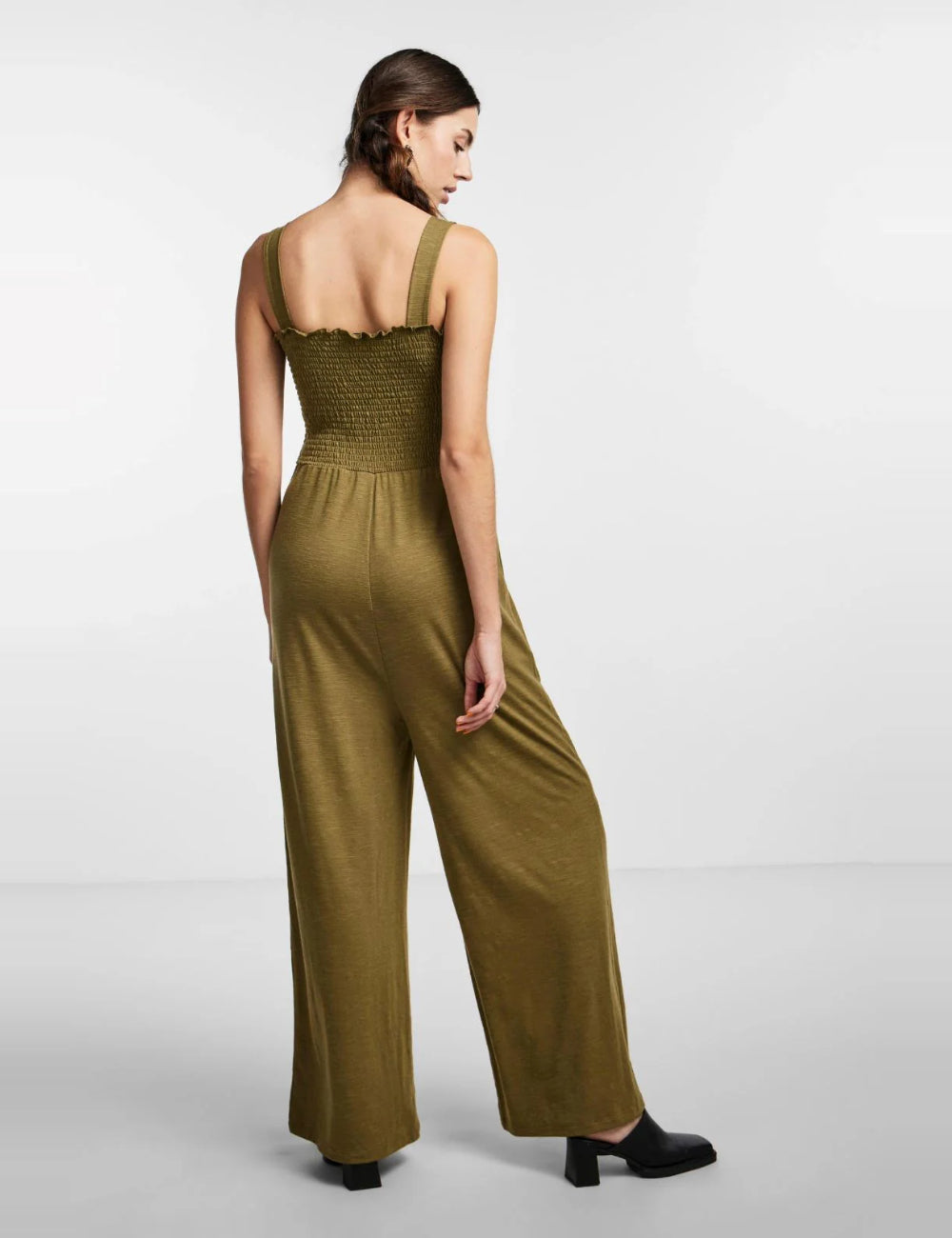 Pieces hosszú overál, khaki