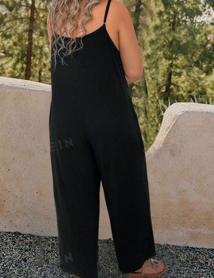 Shein Curve+ hosszú overall, fekete