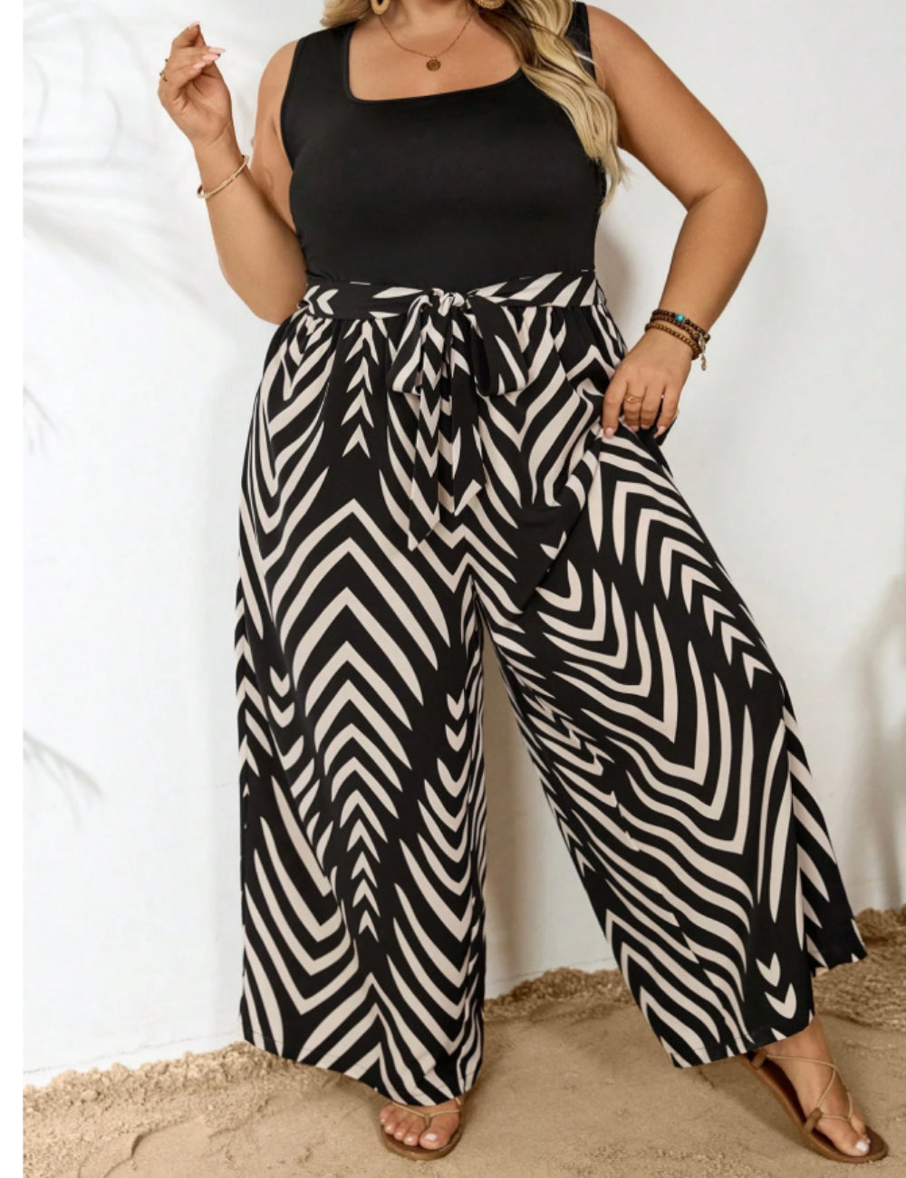 Shein Curve+ hosszú kertésznadrág, színkeverék