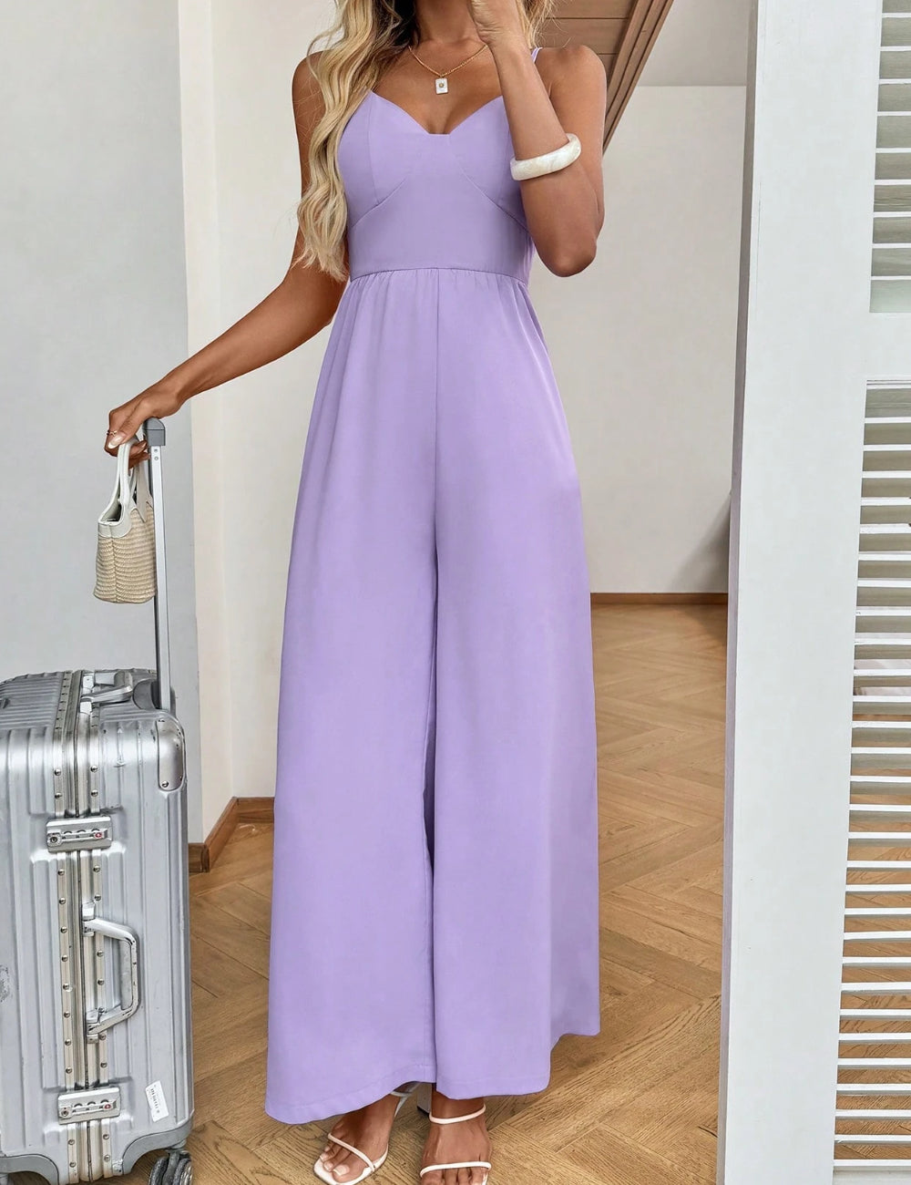 SHEIN Purple Long Jumpsuit