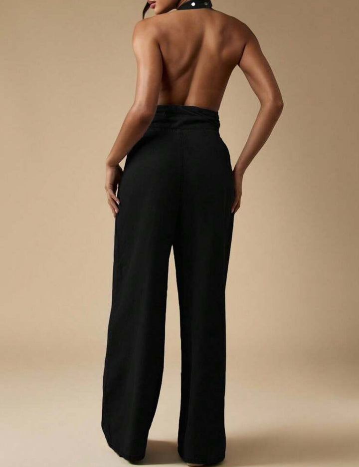 Shein Missguided hosszú overál, fekete