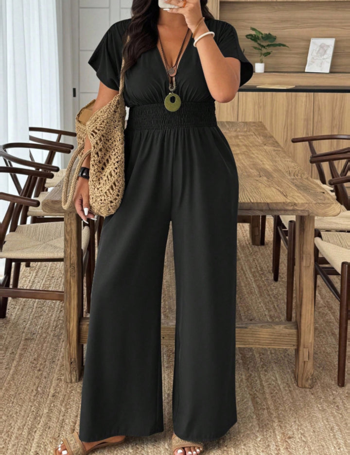 Shein Curve+ hosszú overall, fekete