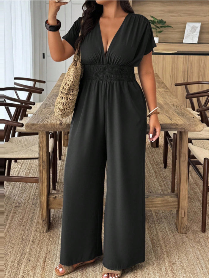 Shein Curve+ hosszú overall, fekete