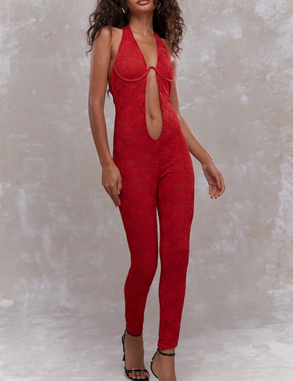 Shein hosszú overall, piros