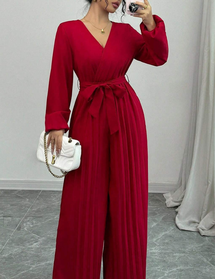 Shein hosszú jumpsuit, piros