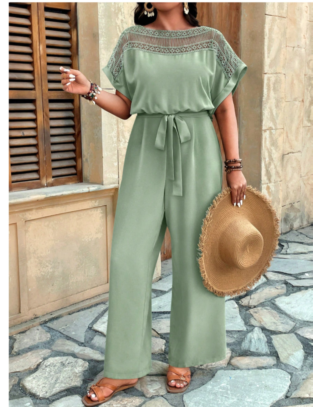 SHEIN hosszú overall, zöld