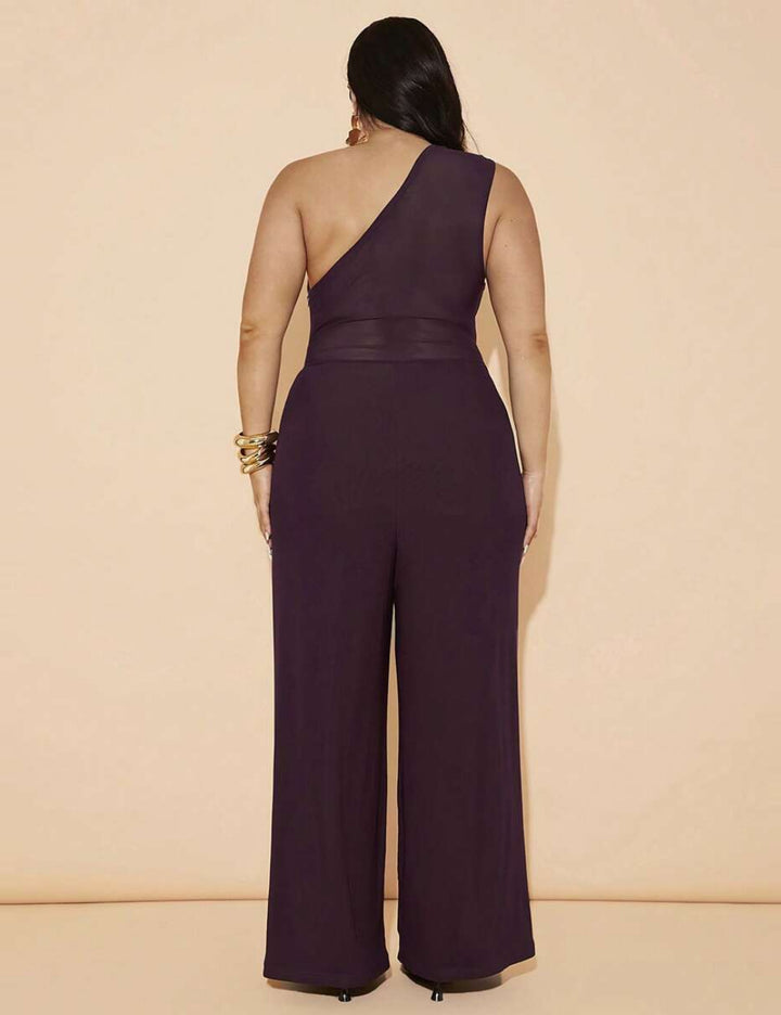 Shein Curve+ hosszú overall, bordó