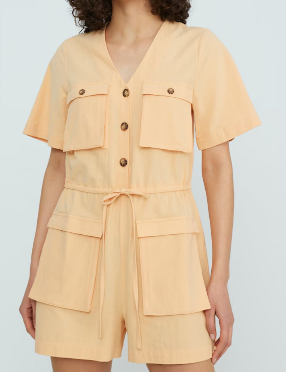 EDITED orange short jumpsuit