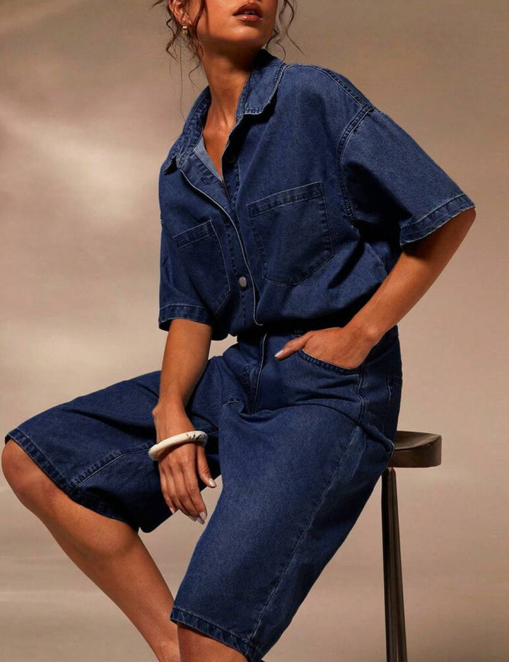 Shein rövid jumpsuit, kék