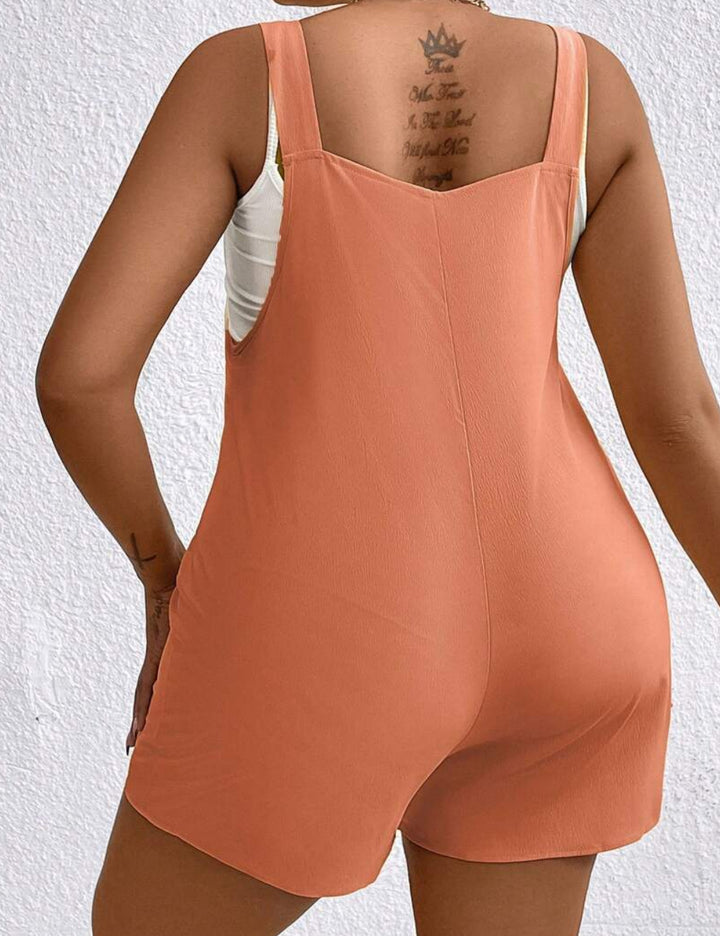 Shein Curve+ narancssárga rövid overál