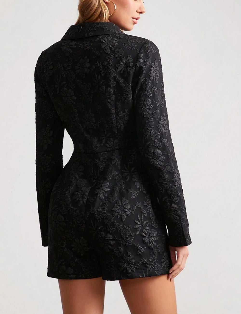 Shein rövid jumpsuit, fekete