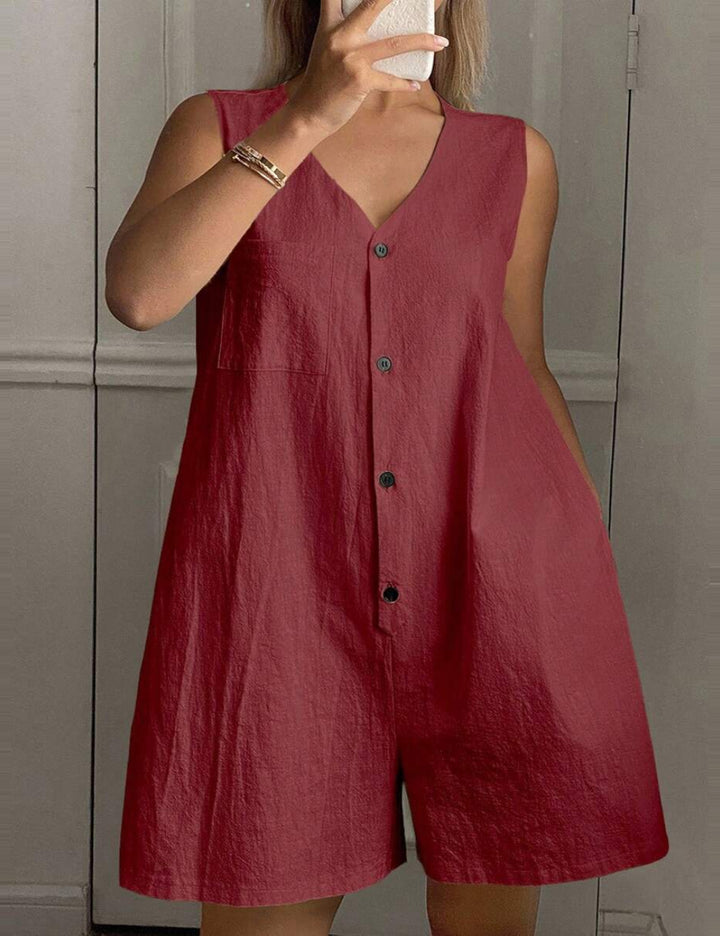 Shein Short Jumpsuit, Burgundy