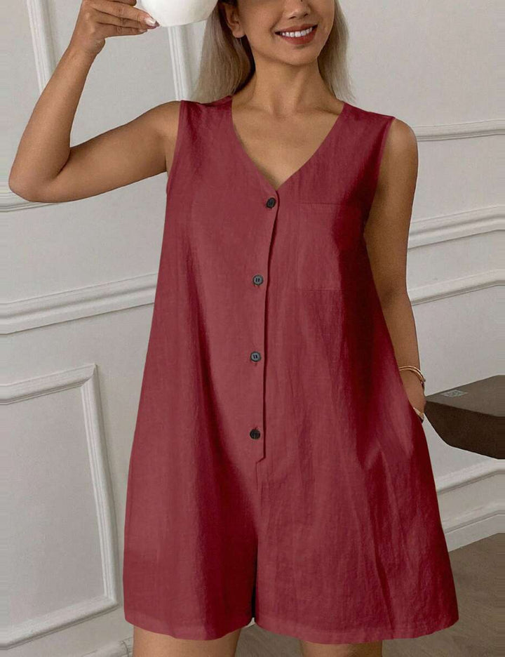 Shein Short Jumpsuit, Burgundy