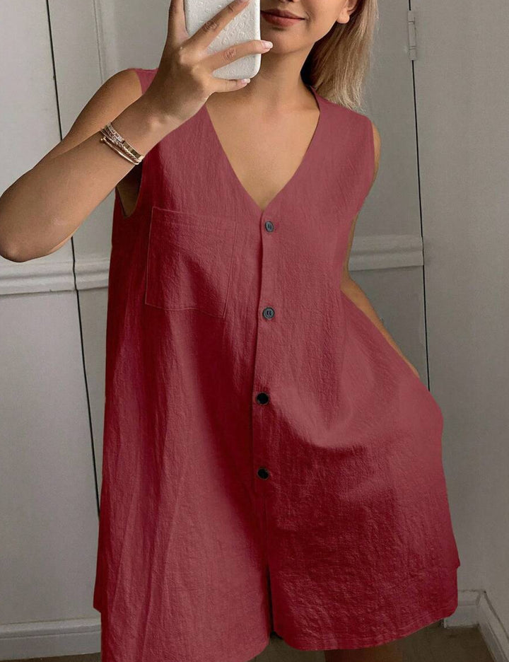 Shein Short Jumpsuit, Burgundy