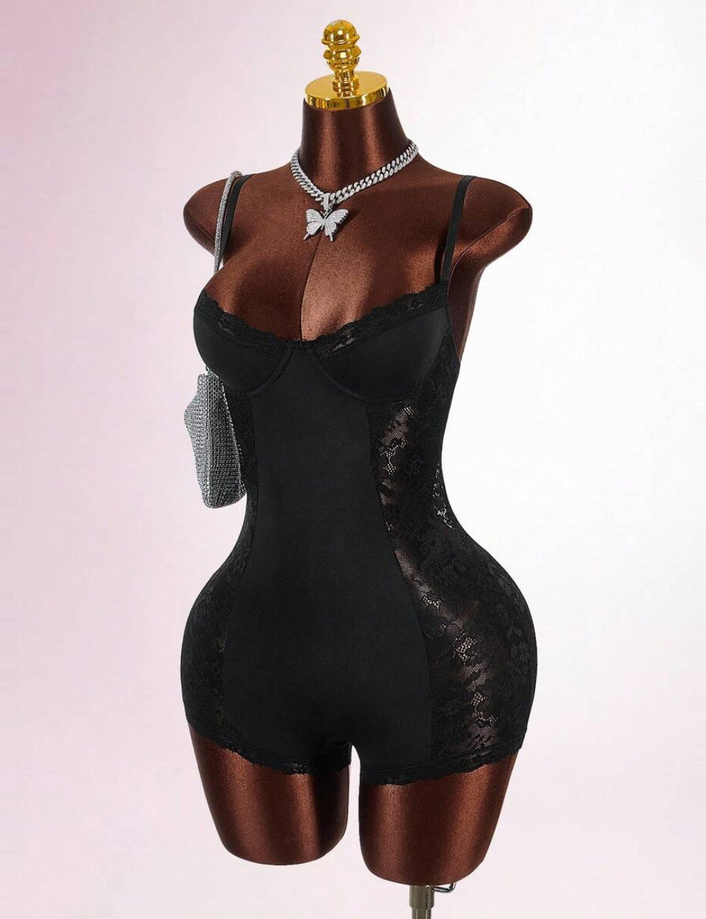 Shein romper, fekete