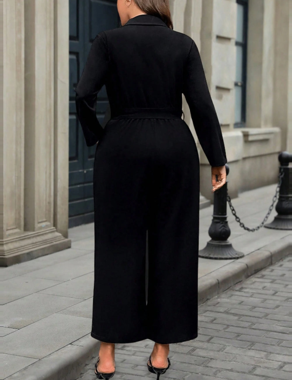 Shein Curve+ jumpsuit, fekete