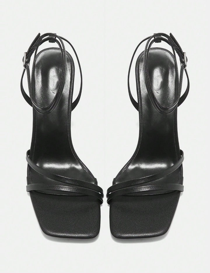 Sandale cu toc SHEIN, negru