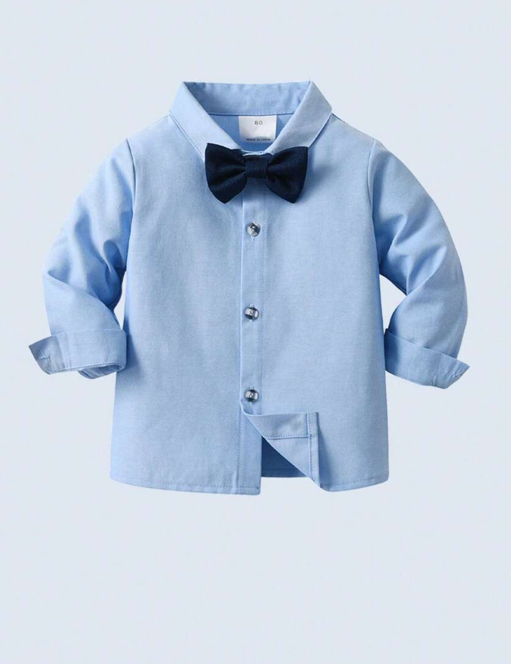 Set Cămașă Și Vestă Shein, albastru