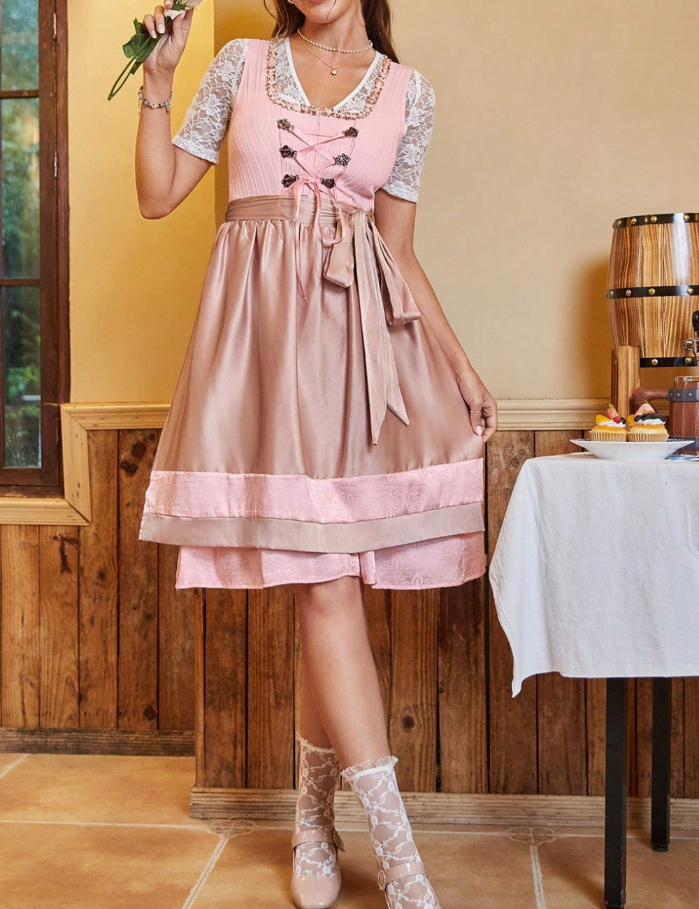 Shein mini ruha, rózsaszín