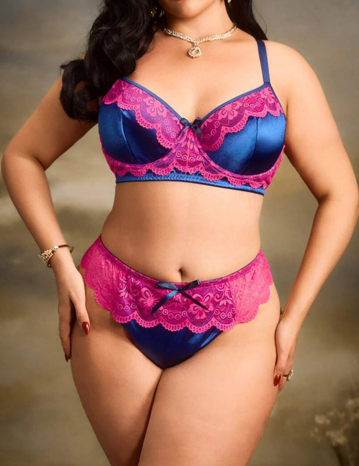 Shein Curve+ Melltartó és Bugyi Szett, Vegyes Színek