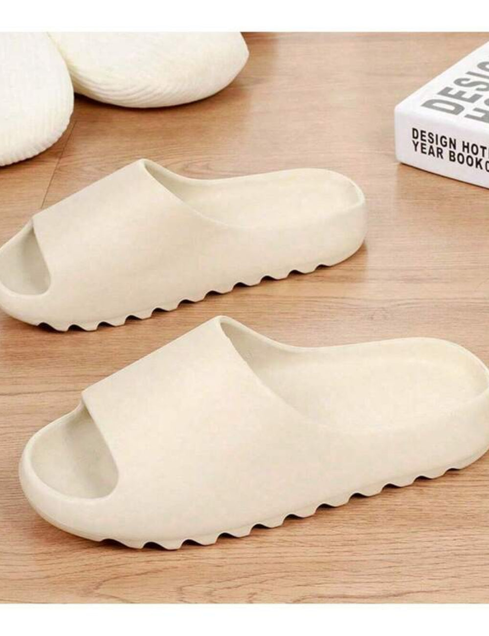 SHEIN Slides, cream