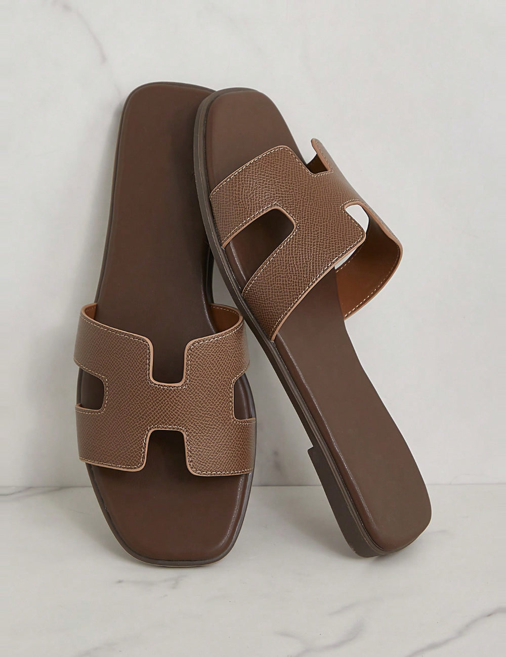 Shein papucs, barna