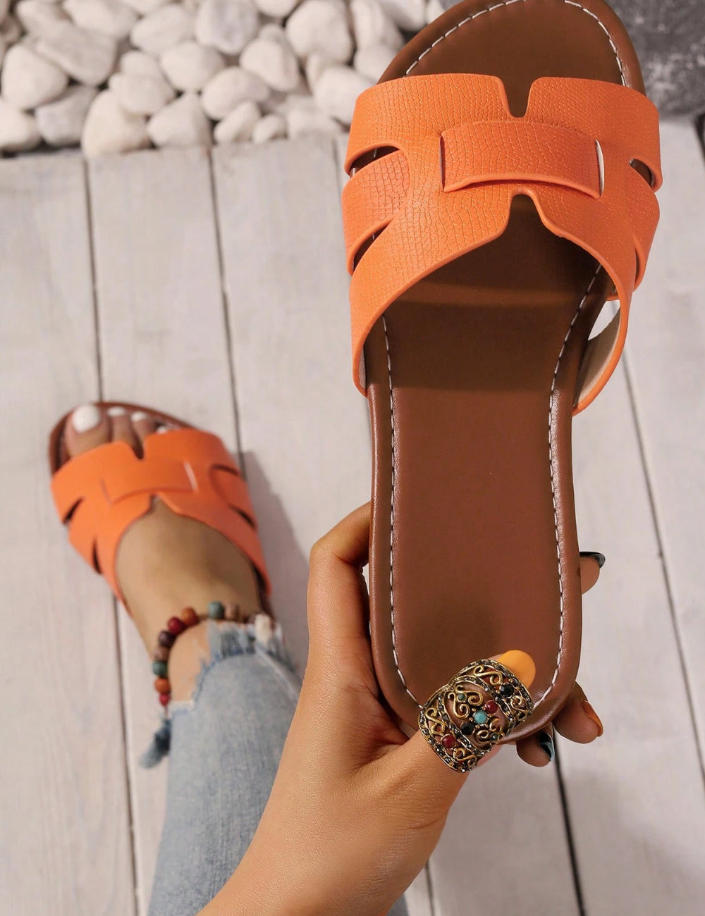 Shein Sliders, Orange