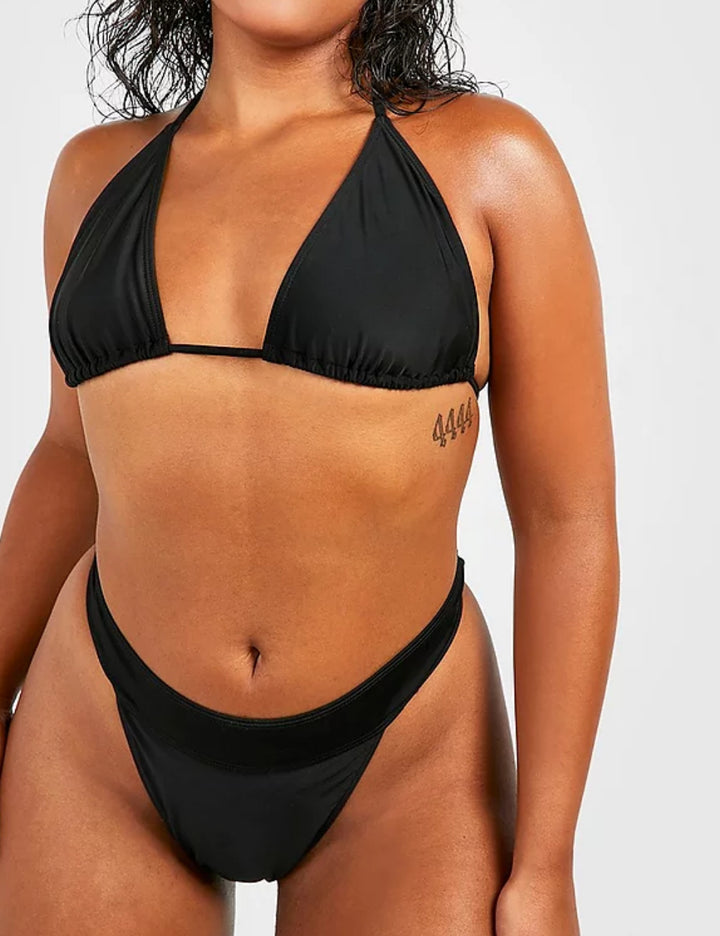 Boohoo csipke ruha, fekete