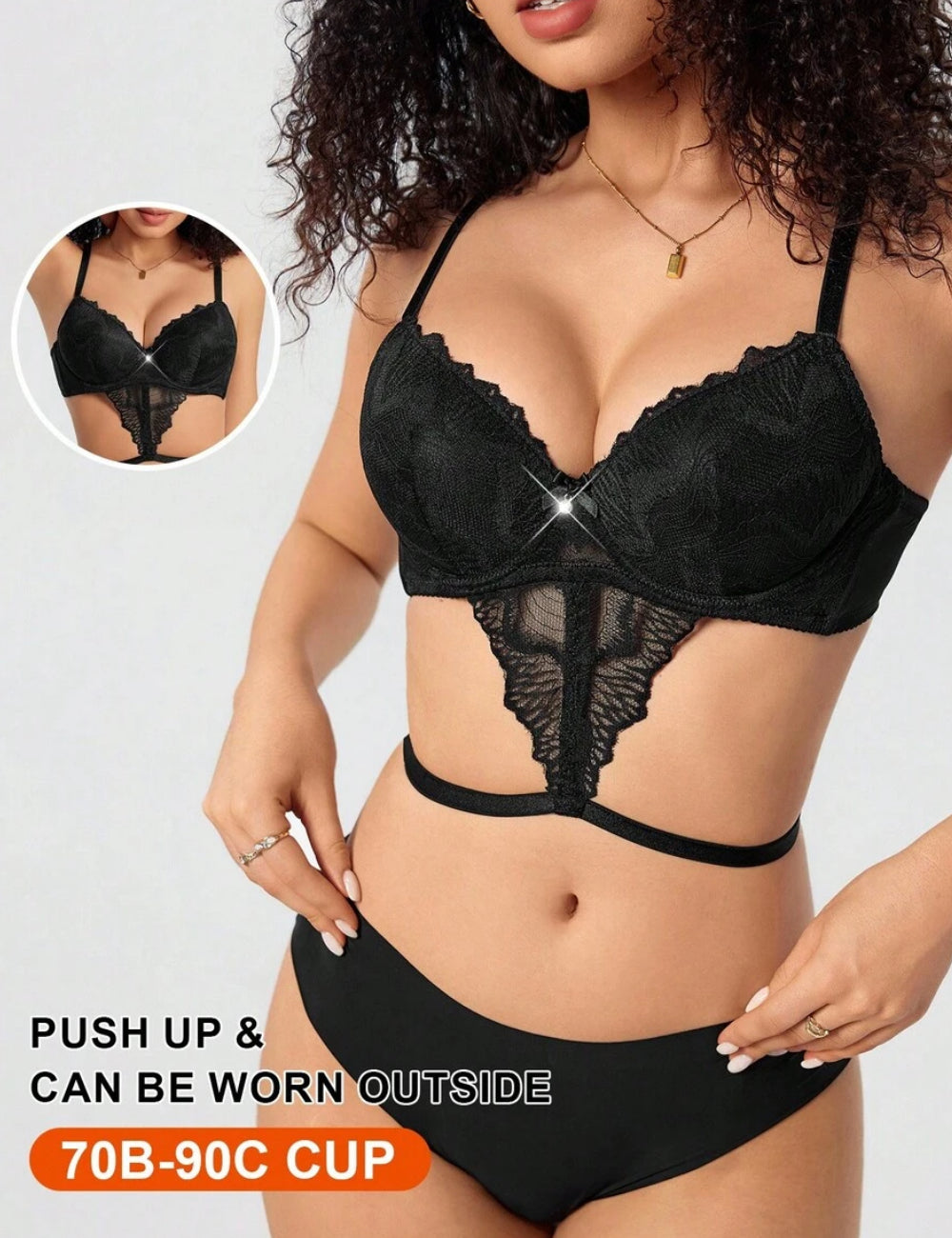 Sutien Shein, negru